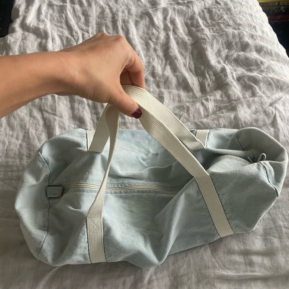American Apparel light wash denim weekender bag - Picture 4 of 6